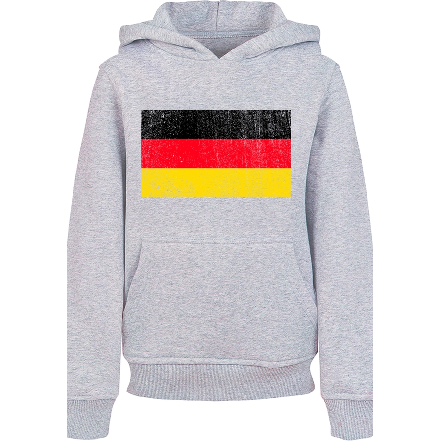 F4NT4STIC Hoodie Germany Deutschland Flagge distressed heather grey