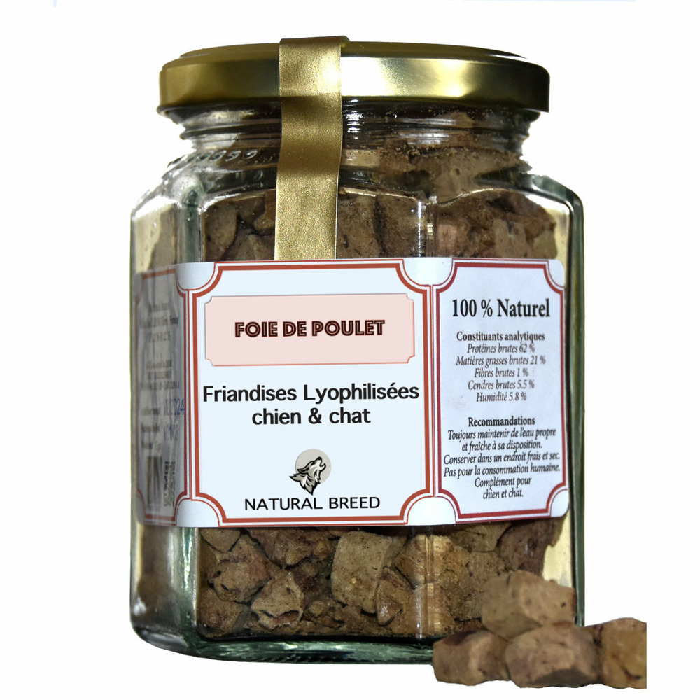 Friandise lyophilisée - 100% foie de poulet