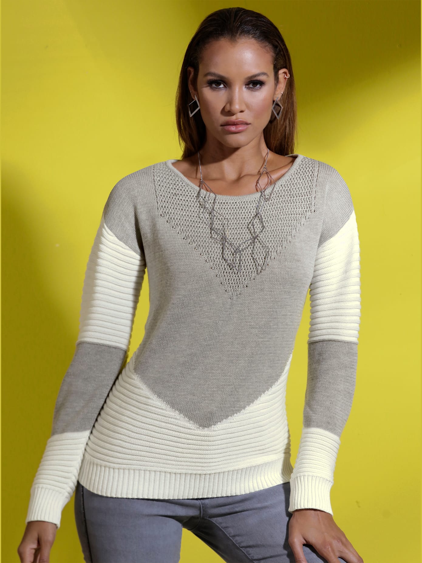 Pull à manches longues 50% coton