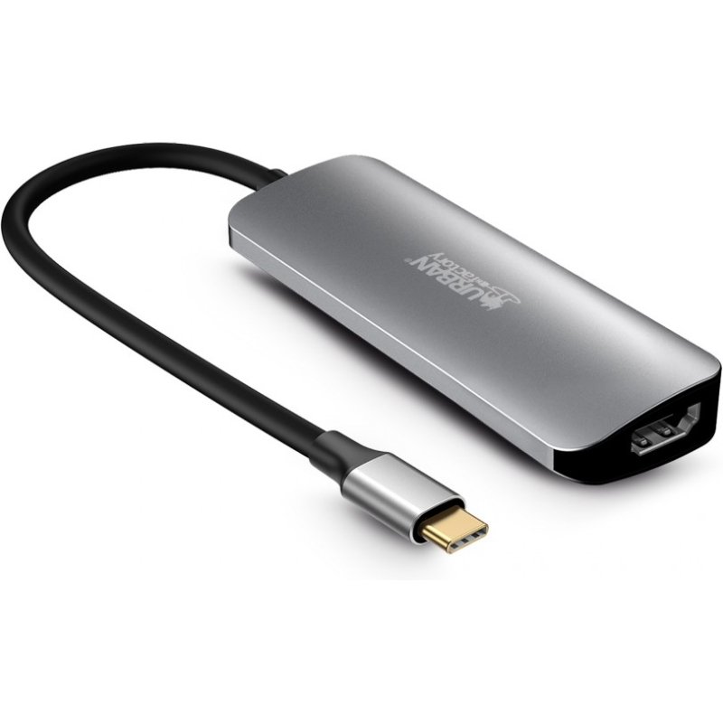 Urban Factory MHC40UF station d'accueil Avec fil USB 3.2 Gen 1 (3.1 Gen 1) Type-C Gris