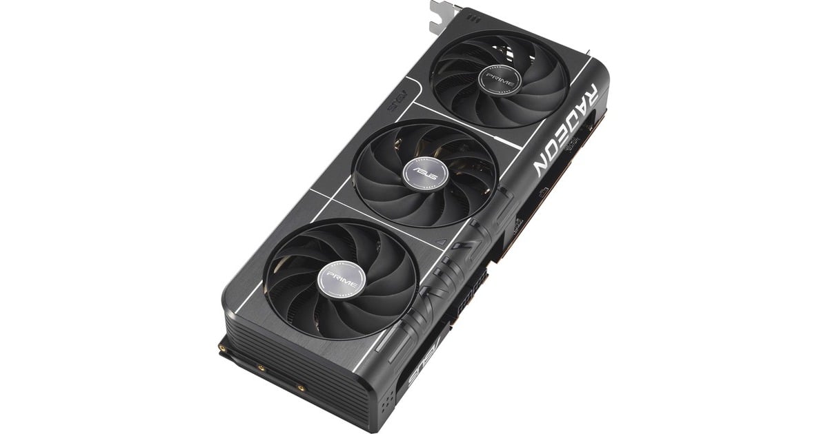 ASUSPRIME Radeon RX 9070 OC grafische kaart  (Grijs, 3x DisplayPort, 1x HDMI, RDNA4)