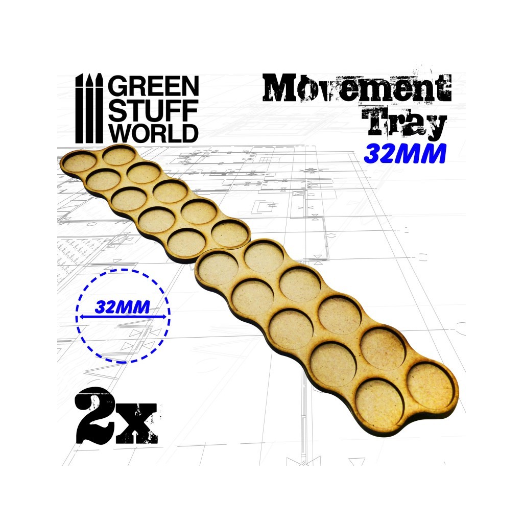 Plateaux de Mouvement MDF 10x32mm
