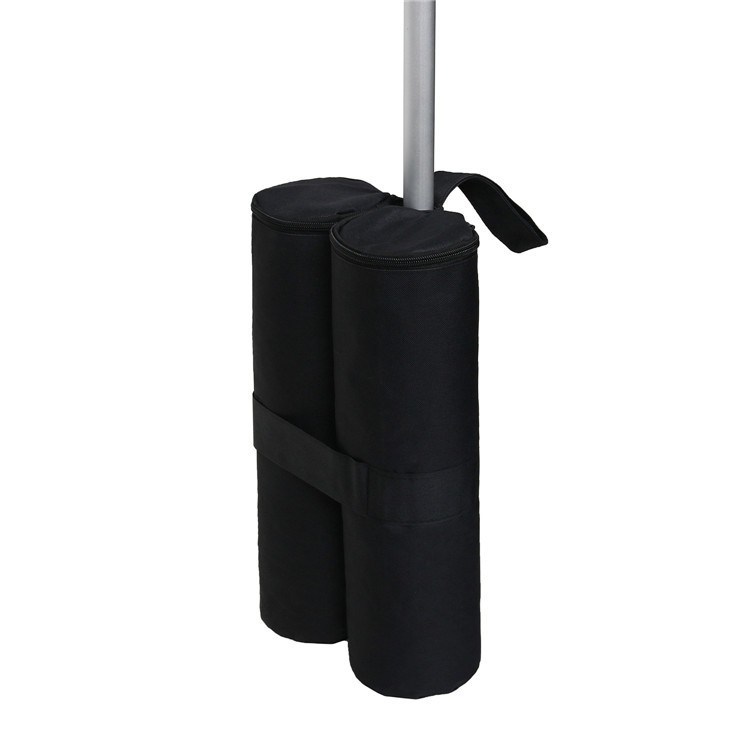 (4er Set) 40x40cm Befüllbarer Sandsack Beschwerer Standfuss Gewicht mit Reissverschluss für Festzelt / Pavillon - Schwarz