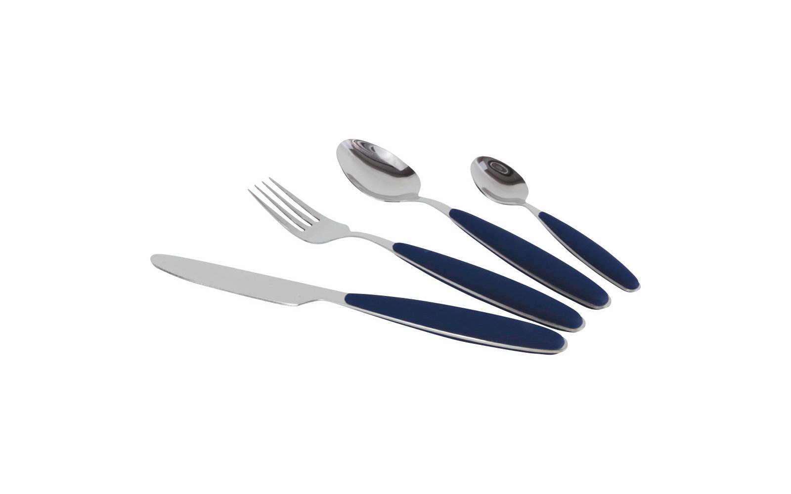 Gimex Edelstahlbesteck Set mit Soft-Touch-Griff 16 teilig schwarz