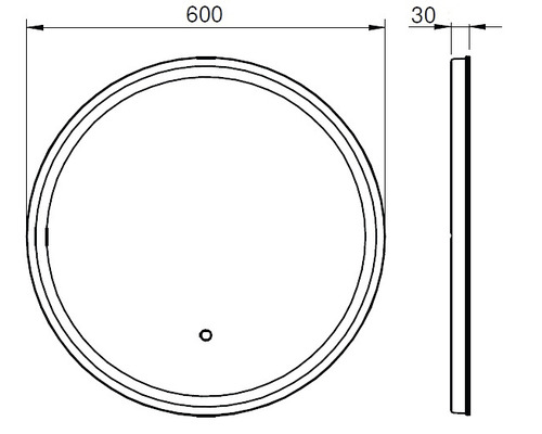 LED-spiegel Focco Mia rond 60 cm