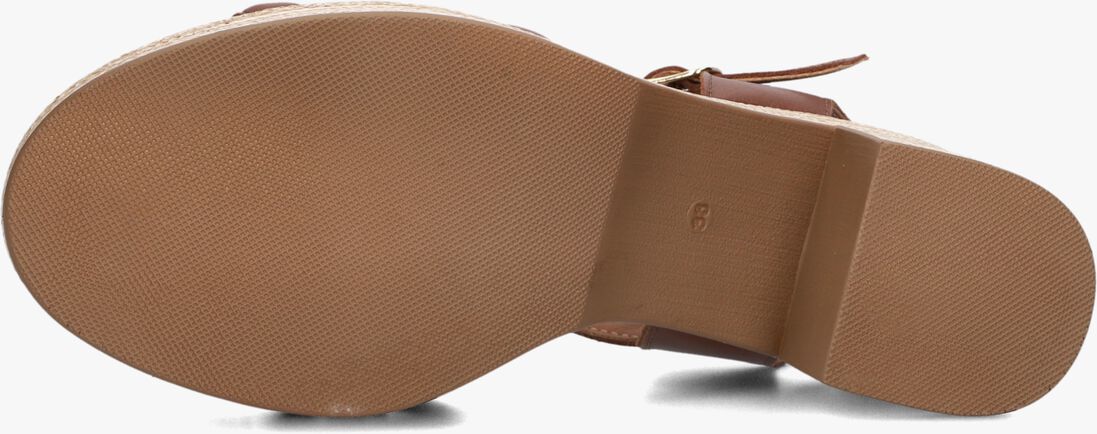 cognac notre-v sandalen met hak as-2000