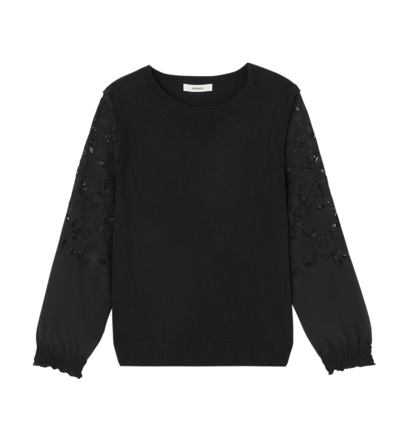 Pull à effet superposé Femme - Noir