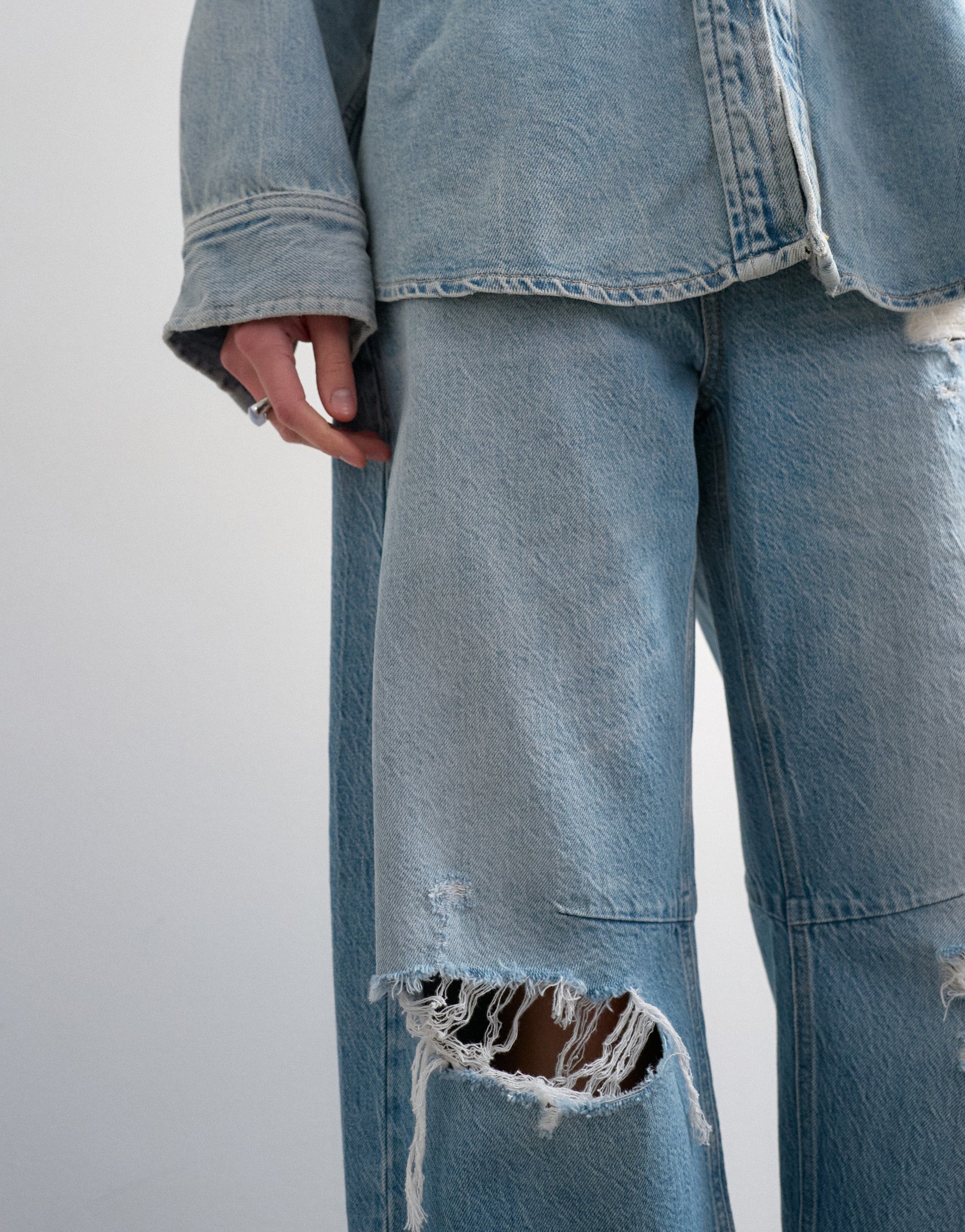 TSNORA Mid rise Barrel fit Jeans