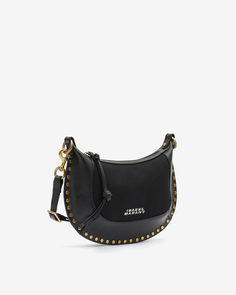 SAC PORTÉ ÉPAULE EN CUIR ET COTON OSKAN MOON