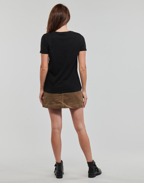 Only - ONLKITA S/S LOGO TOP - Noir