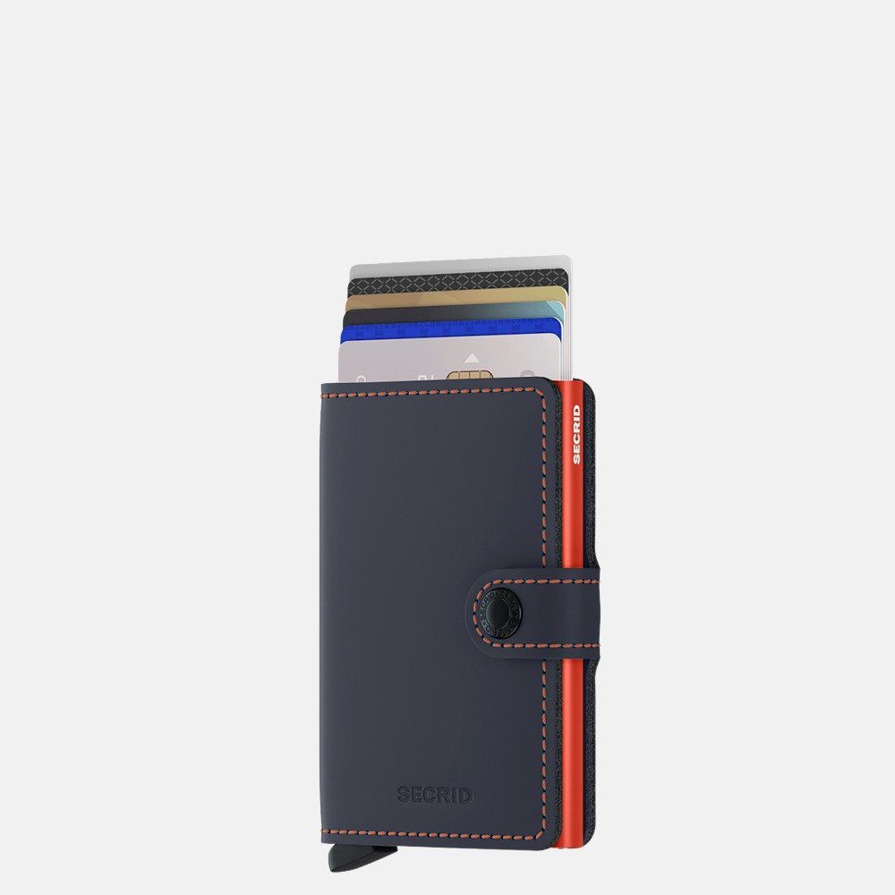 Secrid Miniwallet Matte Nightblue – Orange