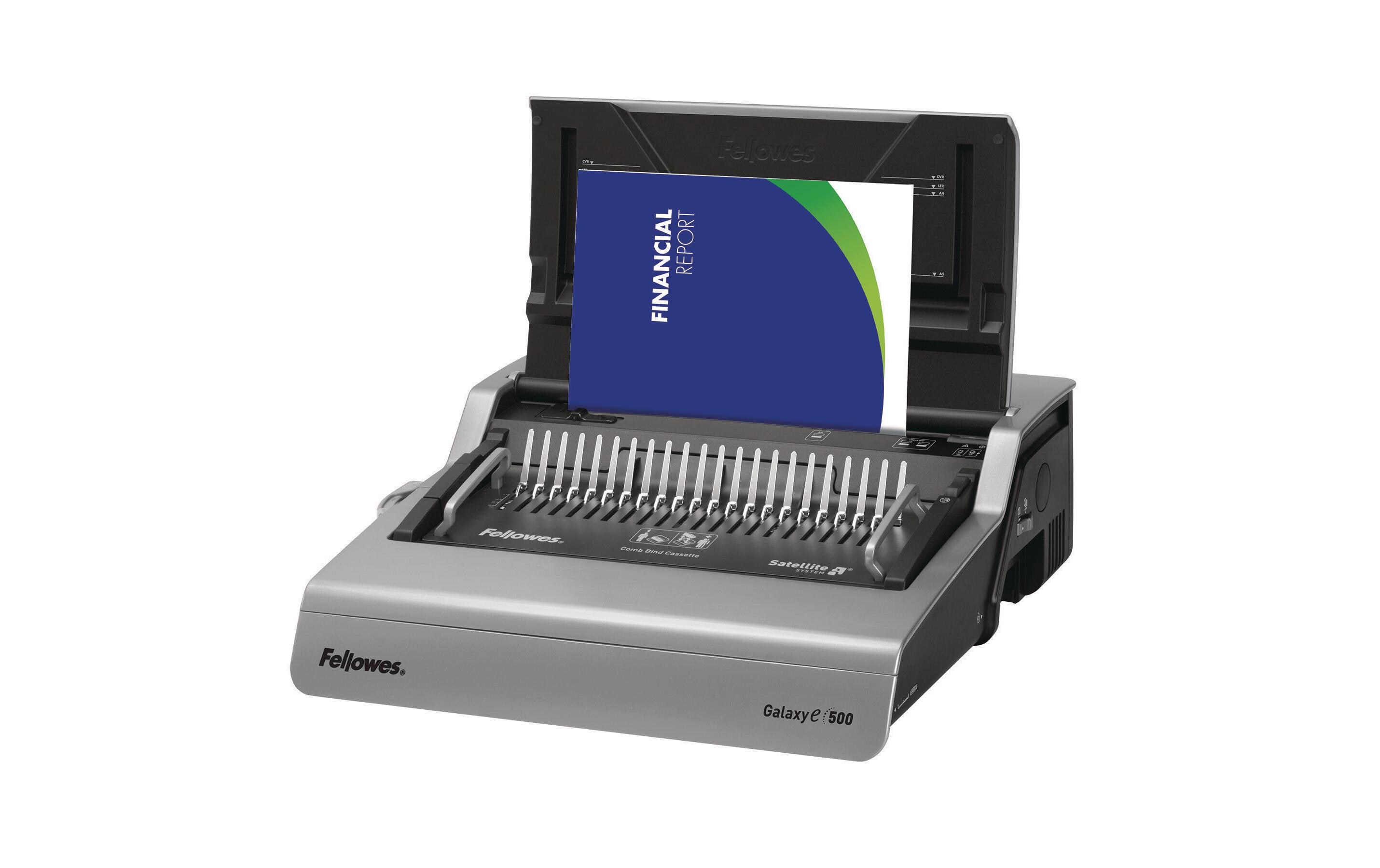 Bindegerät Galaxy-E 500 Seiten<br>Plastikbindegerät mit elektrischer Stanzung