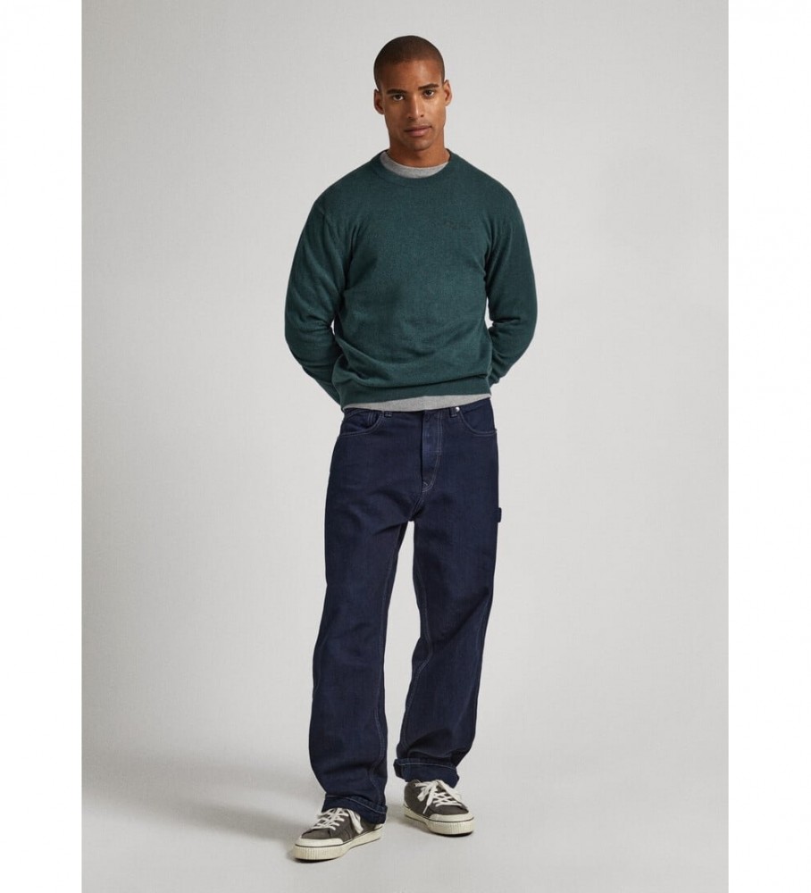 Suéter Pepe Jeans Andre com gola redonda verde