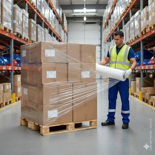 Film PE étirable de palettisation MB Pack rouleau transparent 270 x 0,45 m 20µm