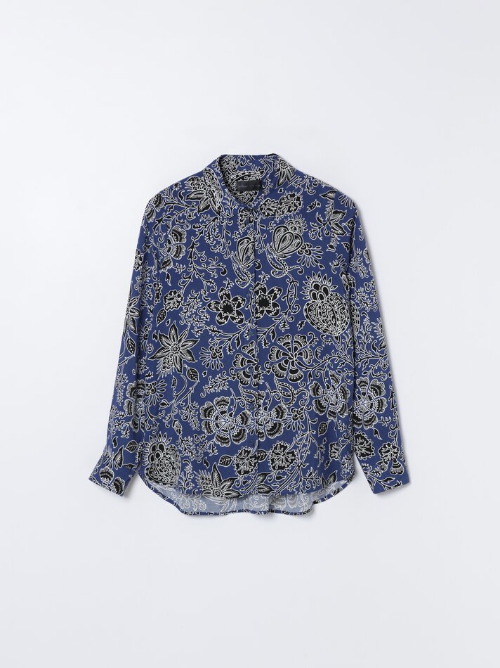 Camisa fluida - Azul-marinho