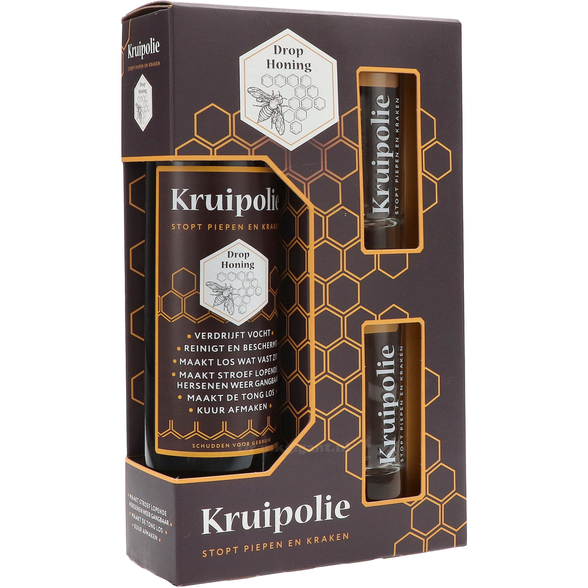 Kruipolie Cadeaupakket Met Twee Glazen 50 cl