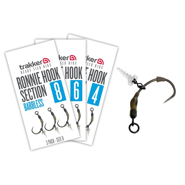 Trakker Ronnie Hook Section Barbless (3 Pièces)