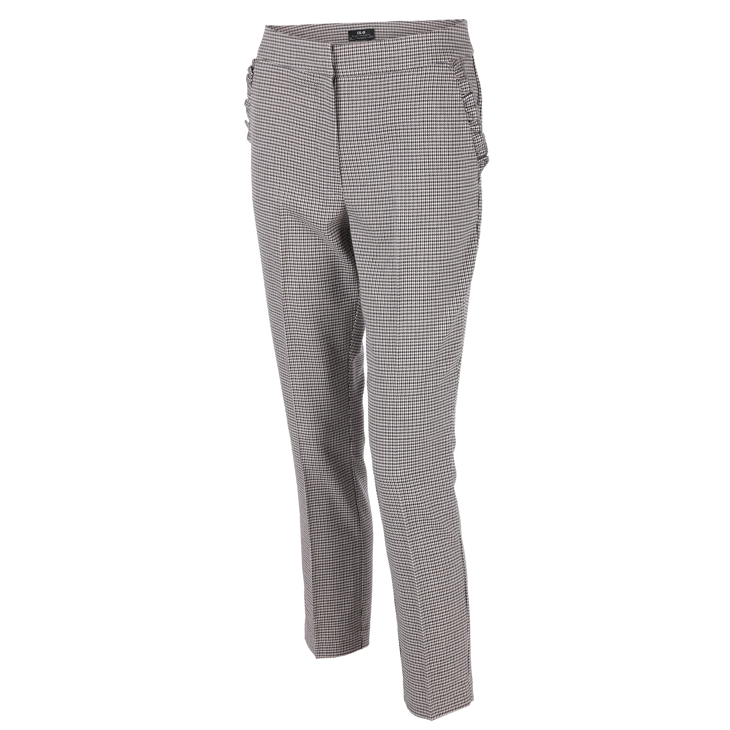 Damen Hose schwarz-weiß-gemustert