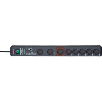 Brennenstuhl stekkerdoos 8-voudig 3 meter Secure-Tec