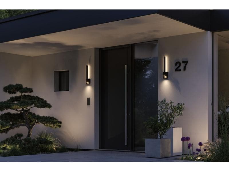 Paulmann Wandleuchte Levka, 3000K, 13.5W, Anthrazit Outdoor Wandleuchte