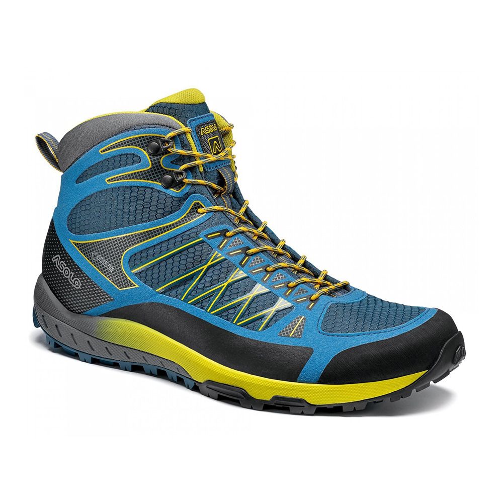 Asolo GRID MID GV - Chaussures randonné Homme indian teal yellow