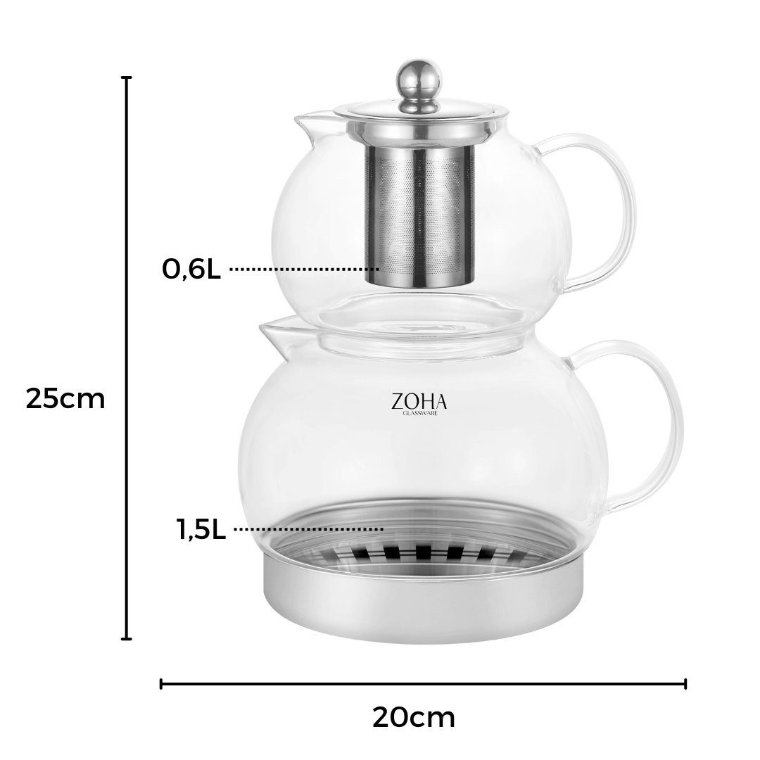 Teekanne Set 600ml , 1500ml Wasserkessel