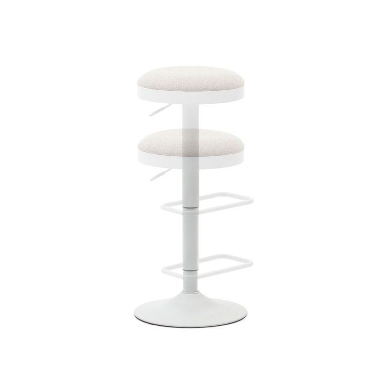 Kave Home Zaib verstelbare barkruk 58/80 beige