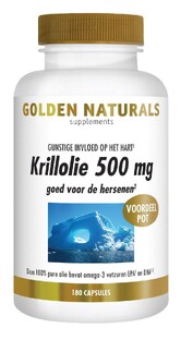 Golden Naturals Krillolie 500mg Capsules 180CP