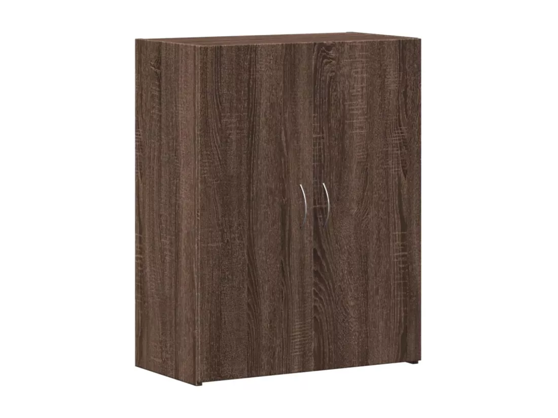 Armoire de classement chêne marron bois d'ingénierie