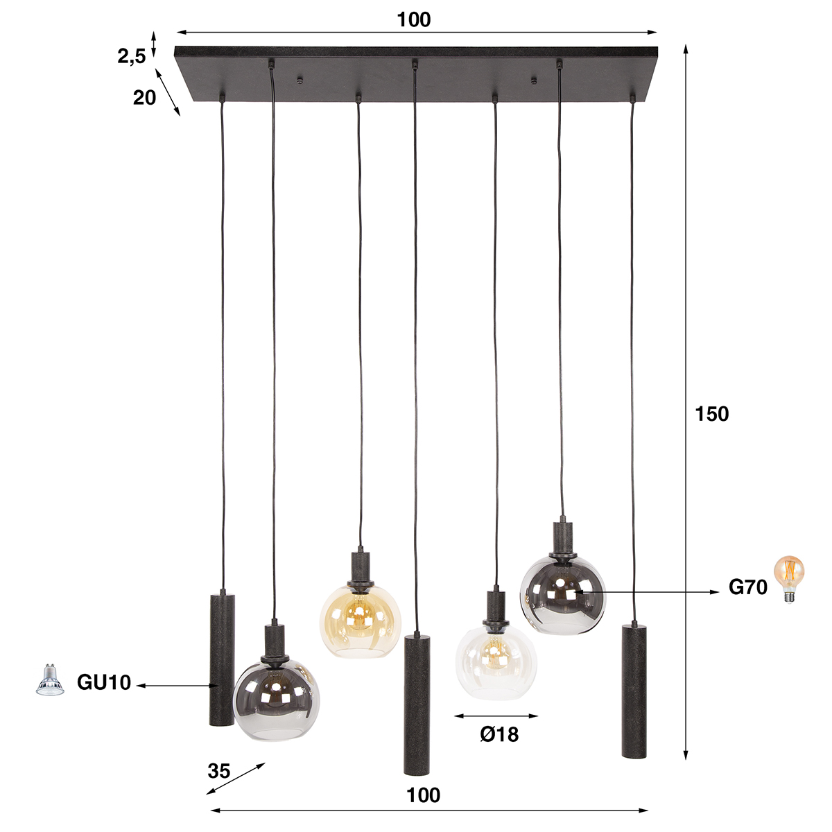 Hanglamp Sfeervol 4 om 3