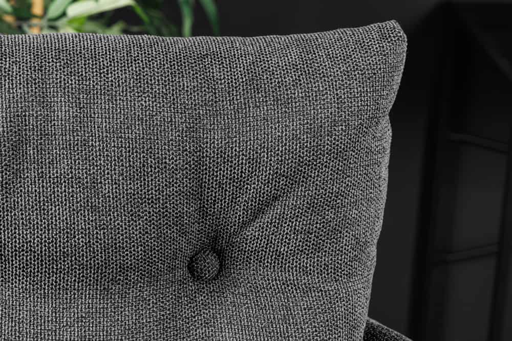 Drehbarer Design Barhocker BIG GEORGE anthrazit Samt Taschenfederkern mit Armlehnen