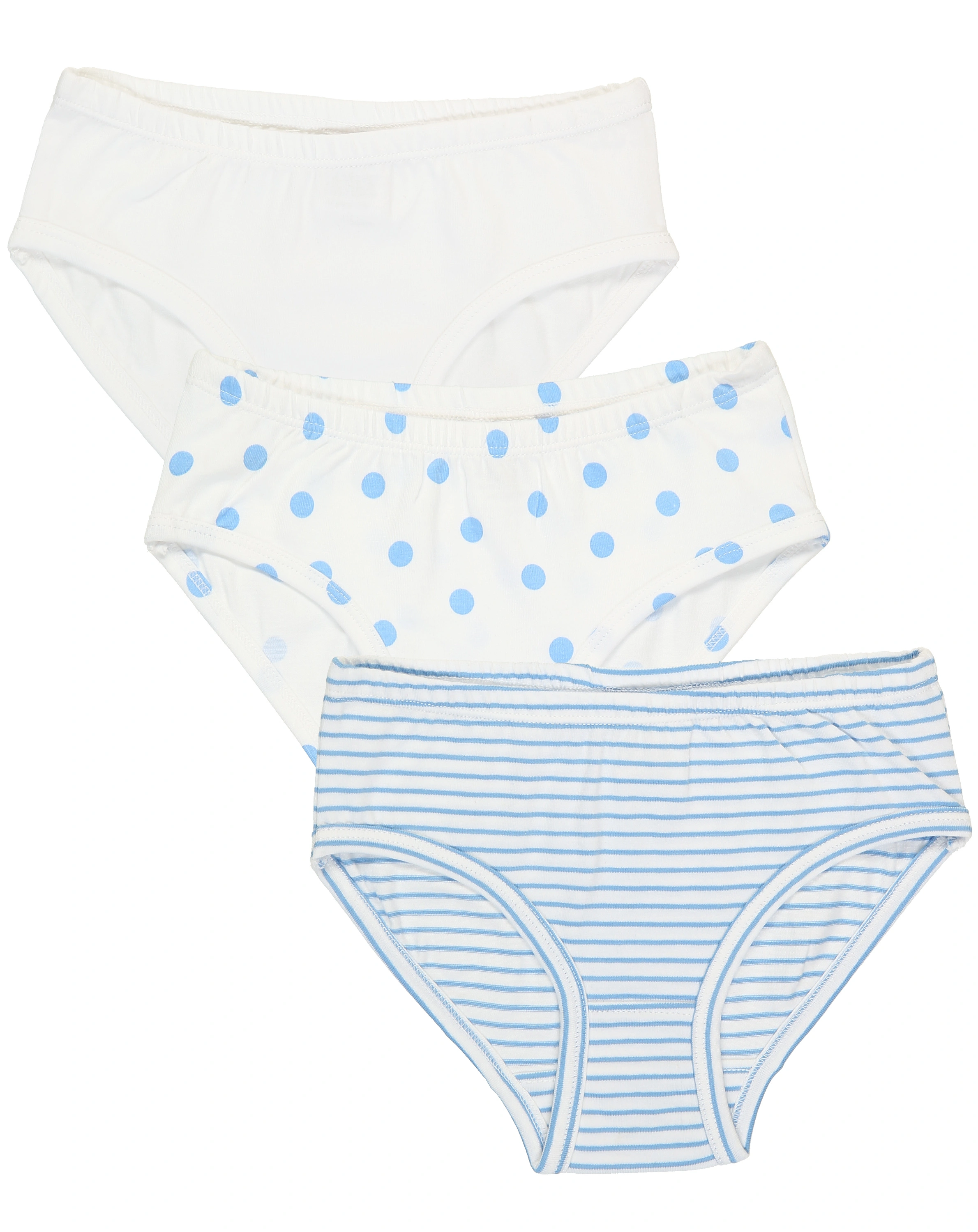 Slip EASY 3er-Pack in weiß/hellblau