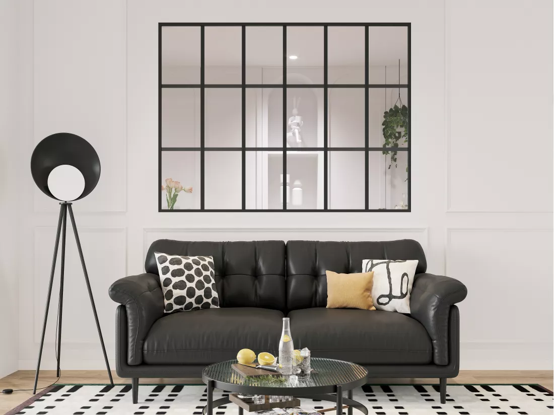 Verrière style orangerie en aluminium thermolaqué - 180x130 cm - Noir - ORANSA