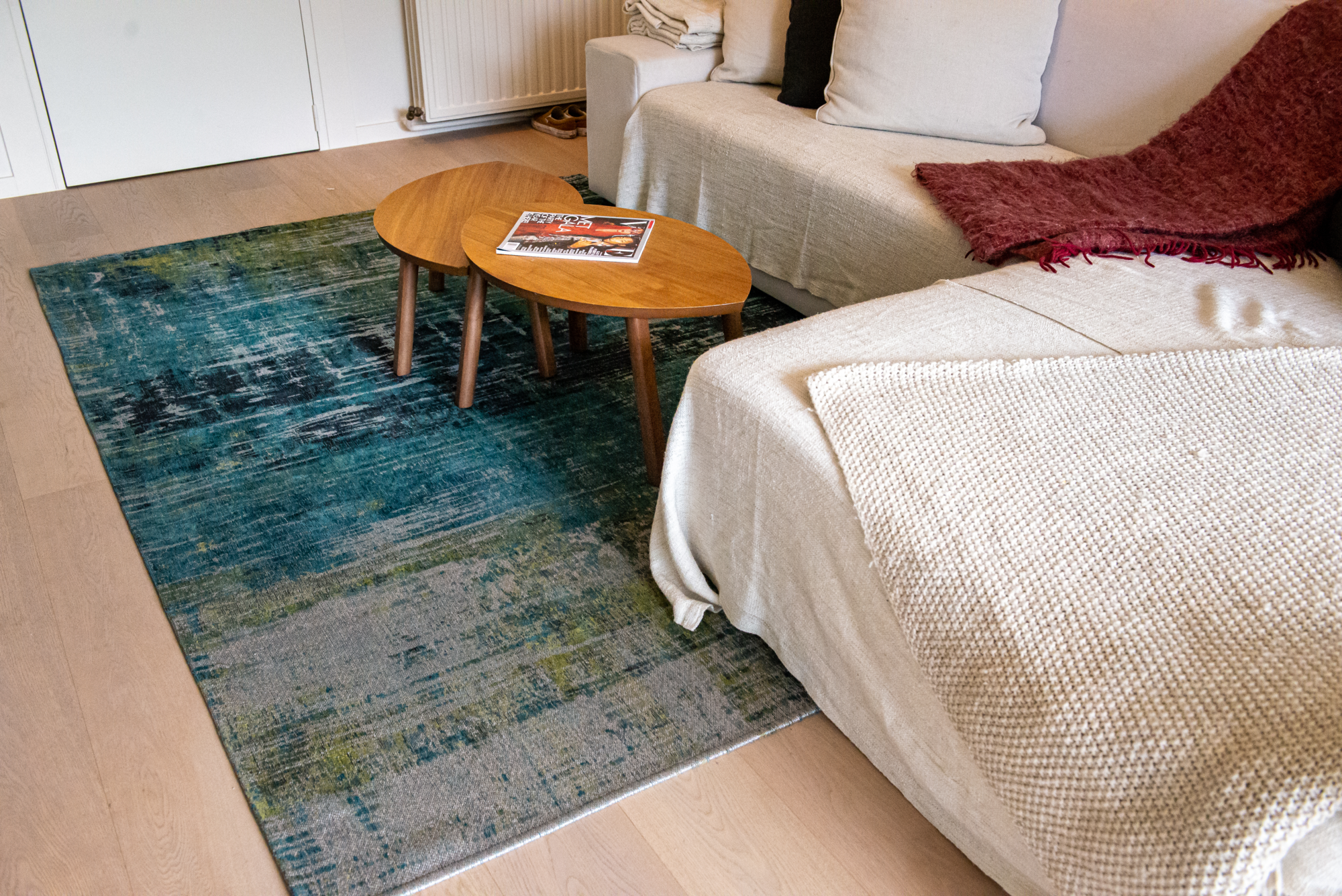 Ecorugs vloerkleed Streaks blauw 170x240 cm
