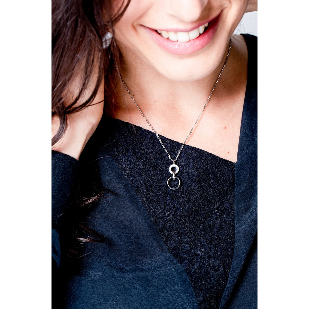 Collier en Acier avec cristal