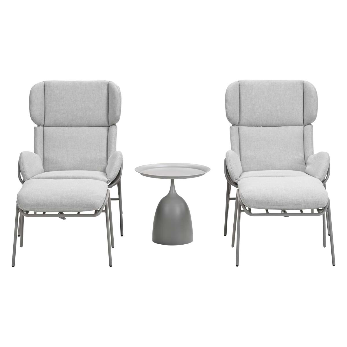 Garden Impressions Fresno - Mati taupe - 3-delig - loungestoelen