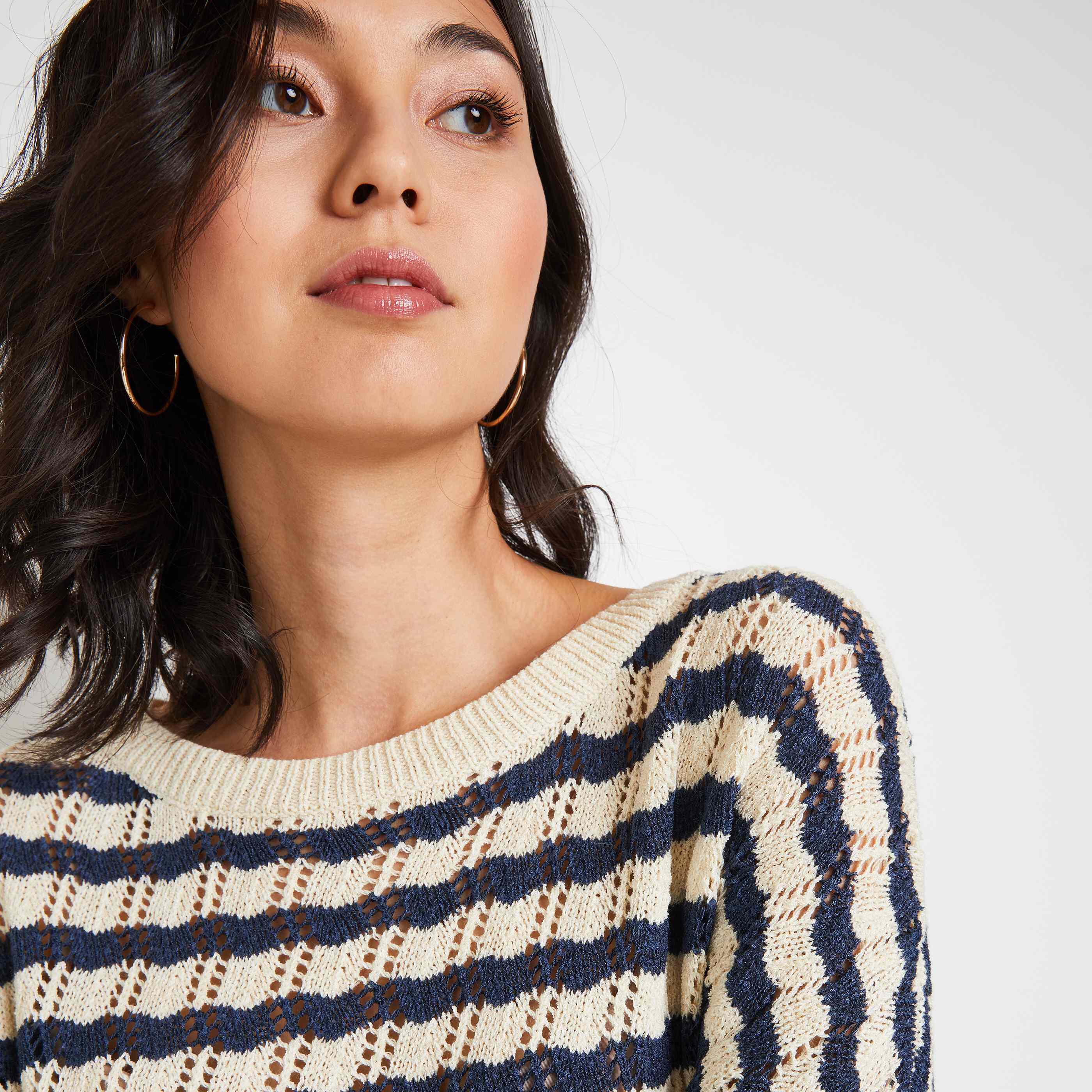 Pull maille femme - BLEU
