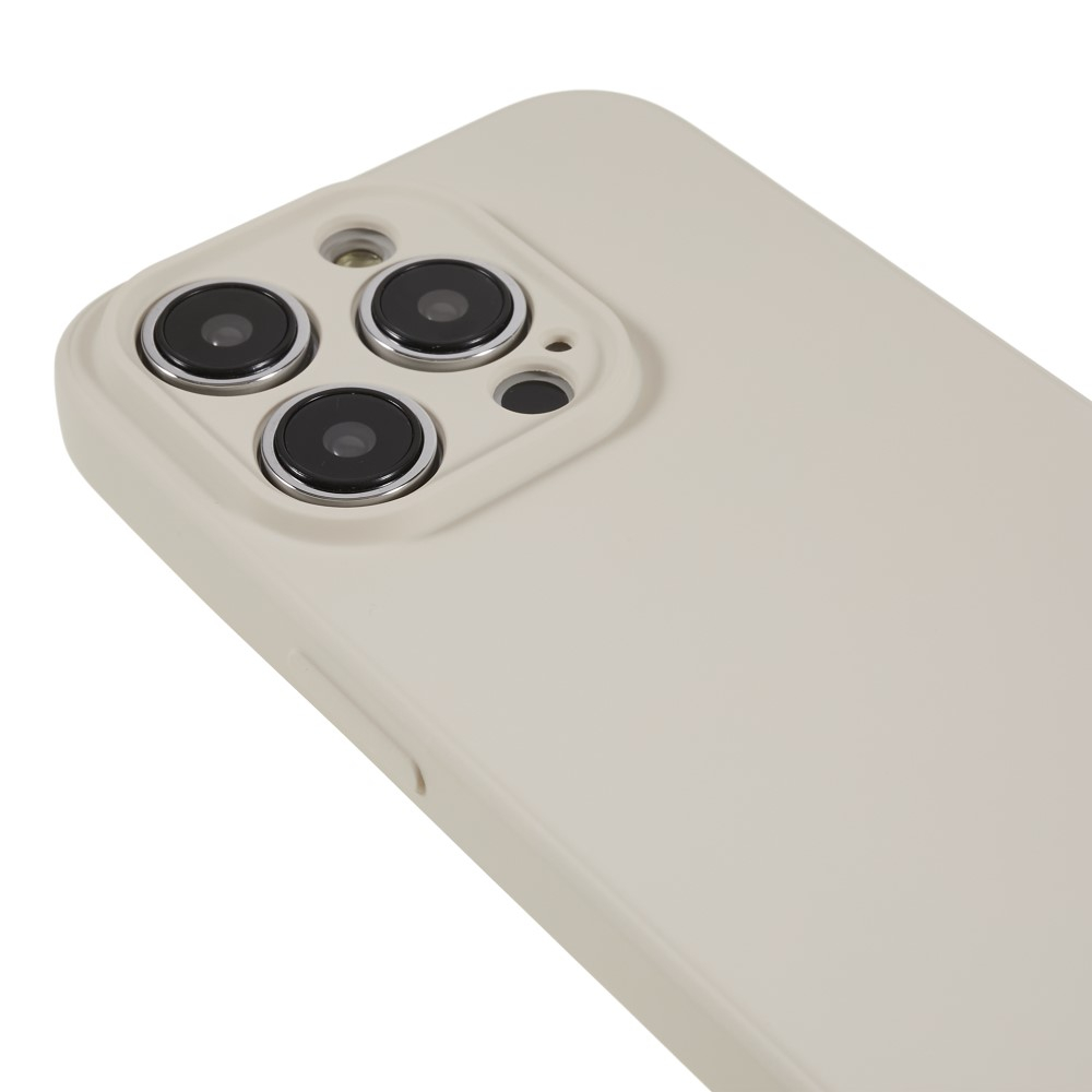 iPhone 14 Pro Max Gummi Case Hülle mit Kameraschutz - Cremeweiss (Matt)