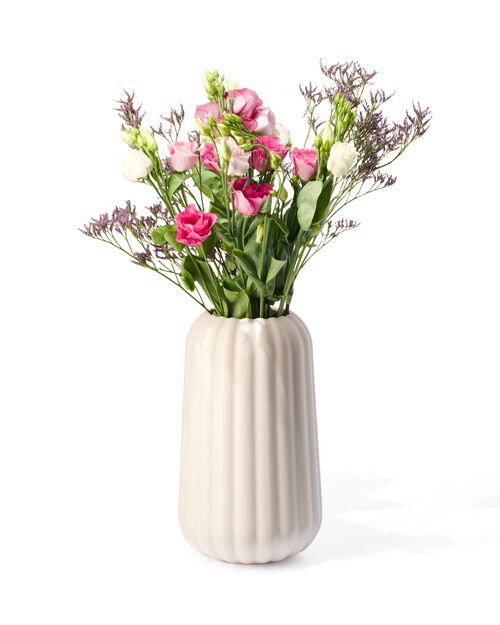 vase Ø10x28.7cm céramique côtelé