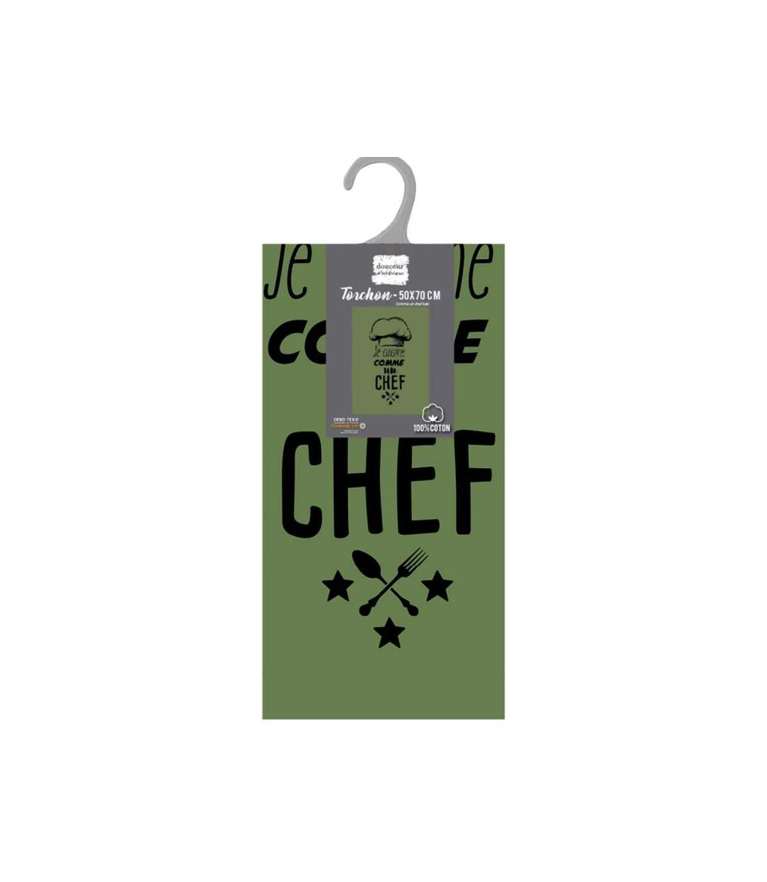 Torchon de Cuisine Comme un Chef 50x70cm Kaki
