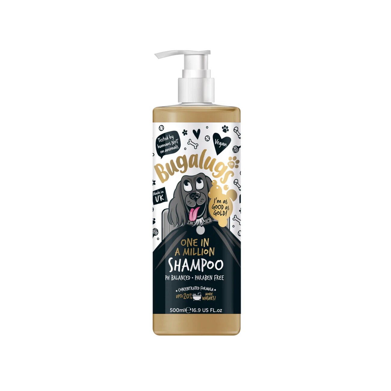 Bugalugs Hundeshampoo One In A Million 500 ml Fellpflege Delüx-Duft