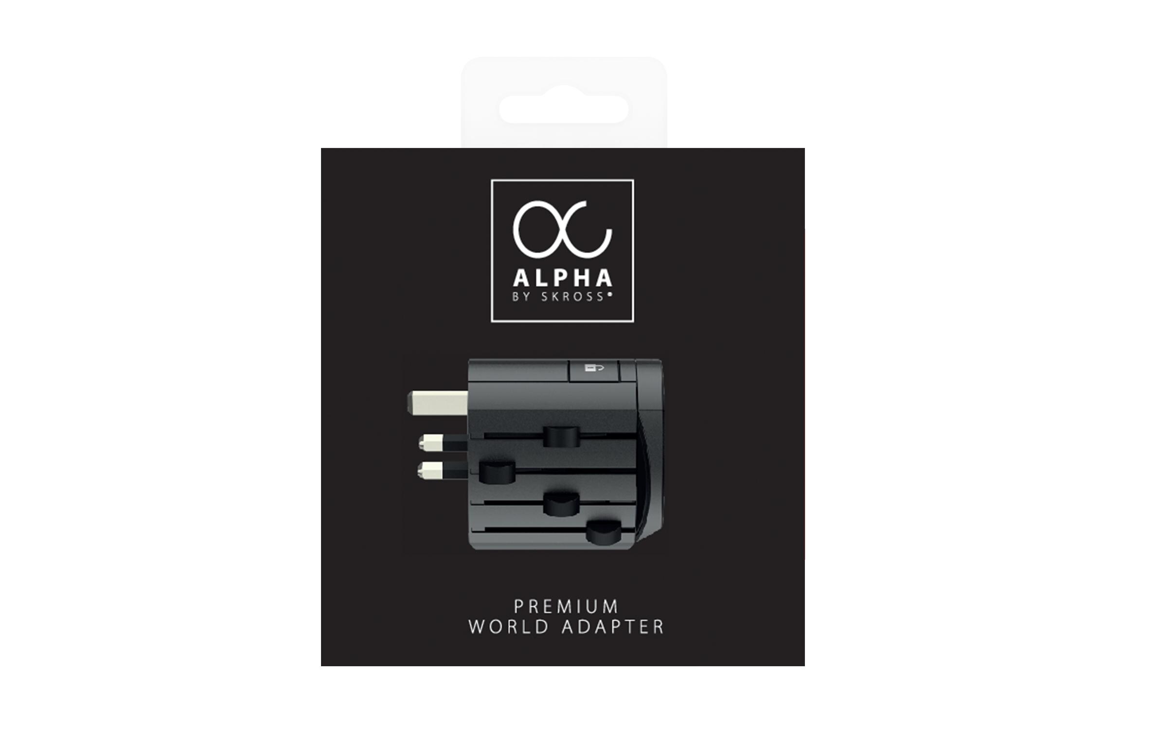 Reiseadapter AlphaPremium-Weltreiseadapter für 2- und 3-polige Geräte