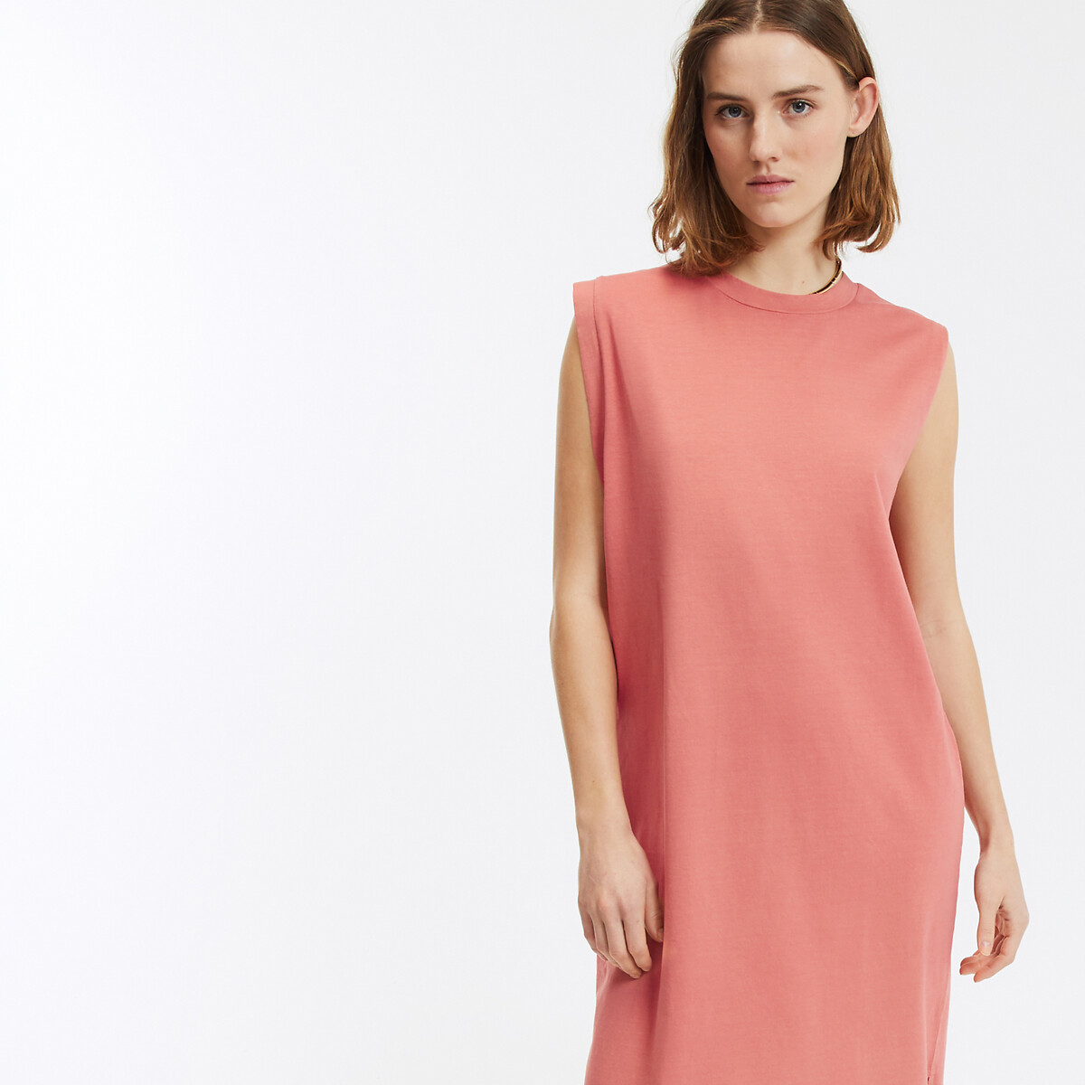 COLEÇÕES LA REDOUTE<br>Vestido longo sem mangas estilo camiseta