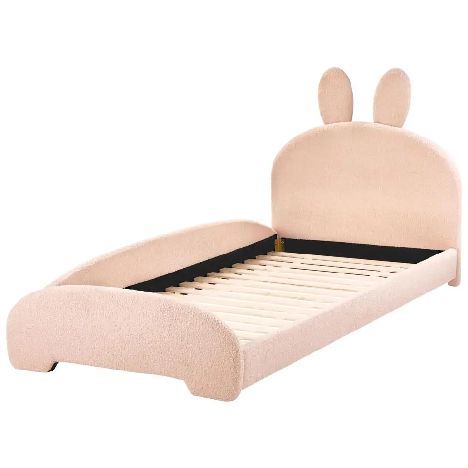 PERROS - Kinderbed - Beige - 90 x 200 cm - Bouclé