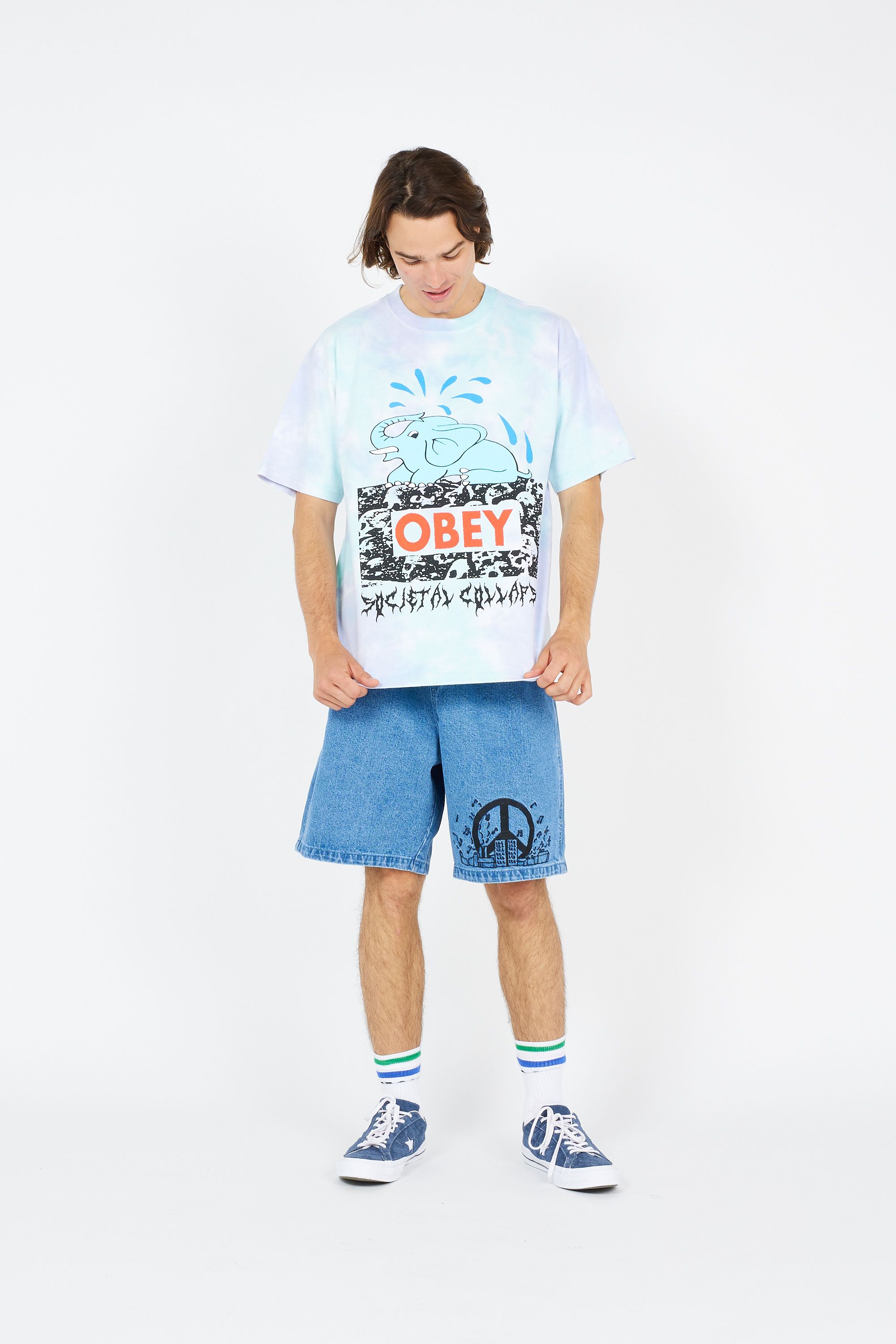 OBEY T-shirt SOCIETAL COLLAPSE Multicolore