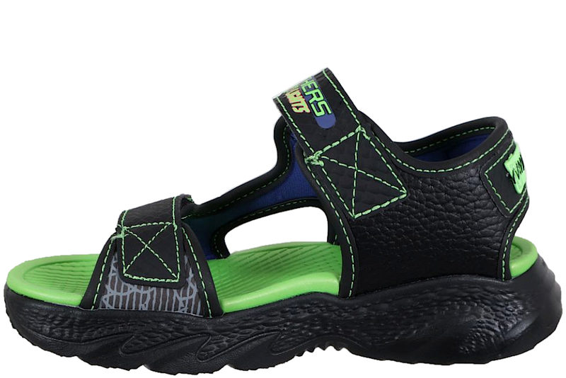 SKECHERS S LIGHT CREATURE SPLASH GREEN SANDAL