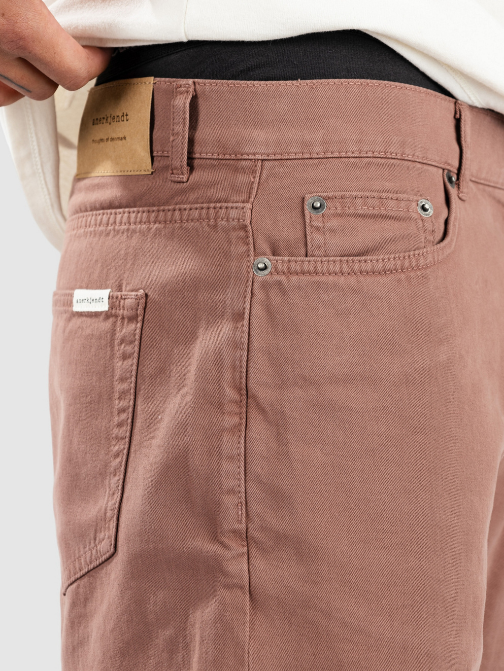 Anerkjendt Akjanic Garment Dyed Shorts cognac