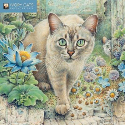 Ivory Cats by Lesley Anne Ivory Mini Wall Calendar 2024 (Art Calendar) (Calendar)