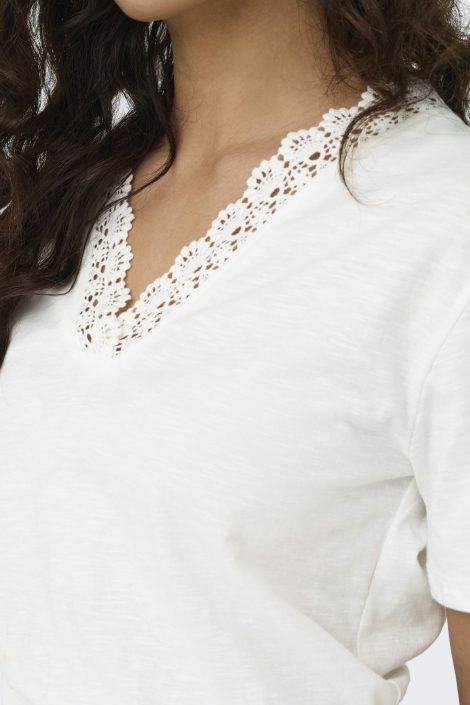 Jacqueline de Yong witte dames t-shirt