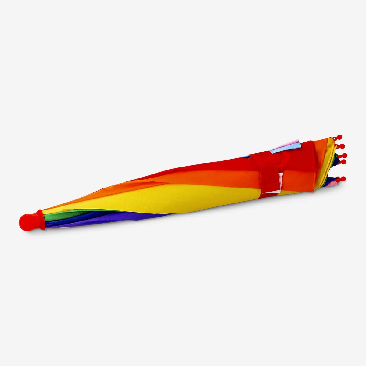 Regnbuefarvet paraplyhat